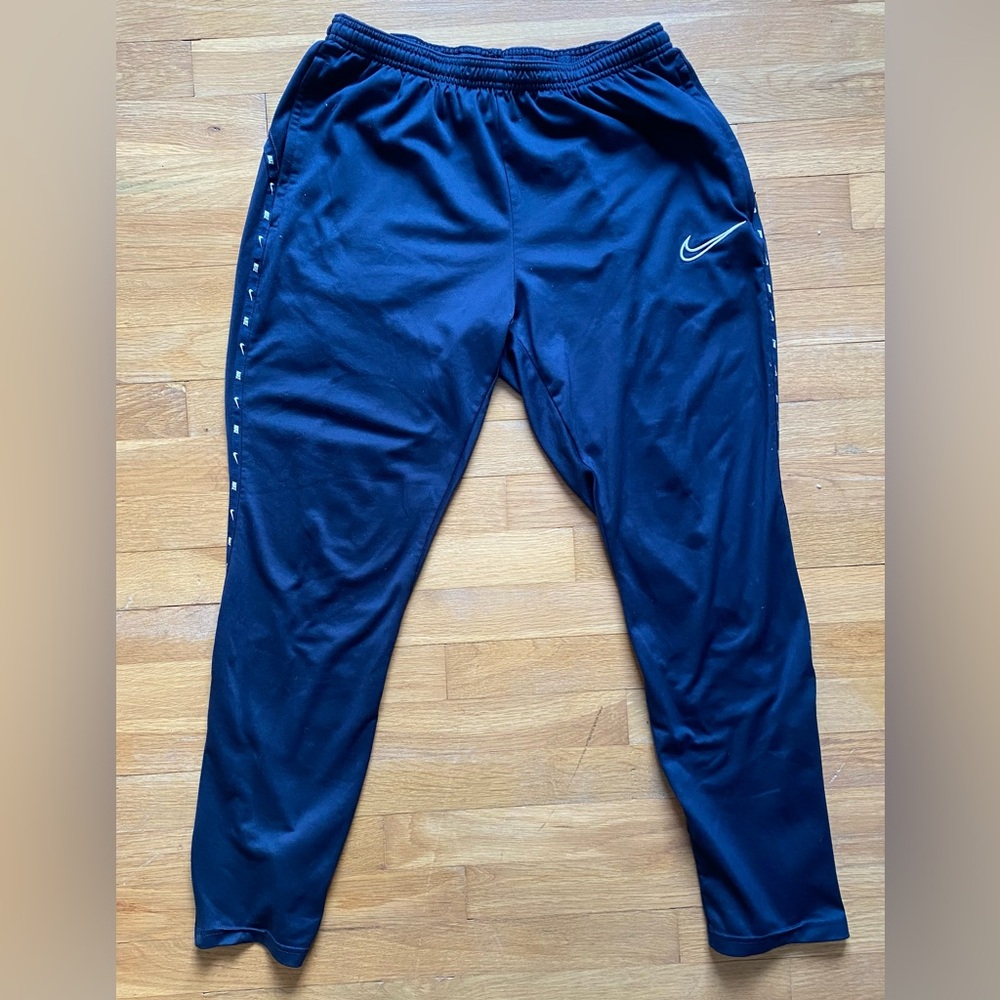 Nike Mens Navy Joggers with White Swoosh